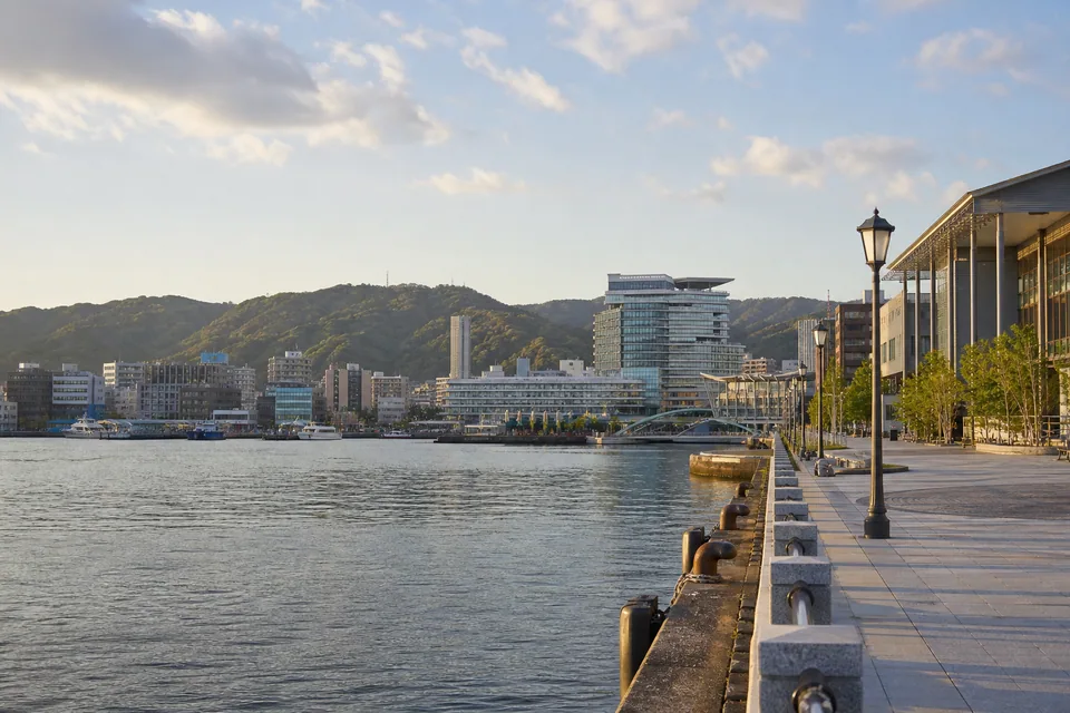 A Japanese coastal city representing the Akita excursion region