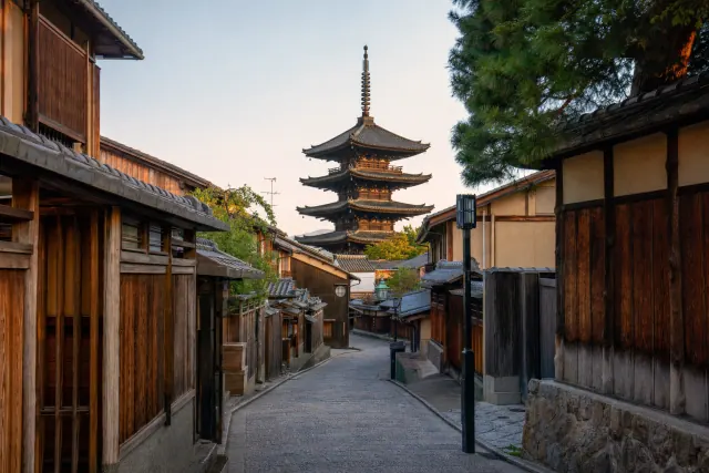 A traditional street in Kyoto